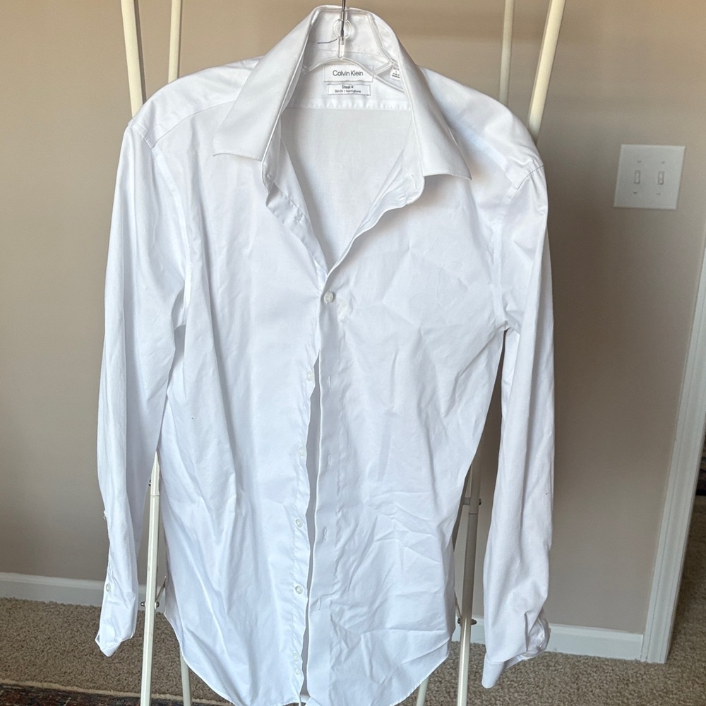 Calvin Klein Men's Crisp White Dress Shirt